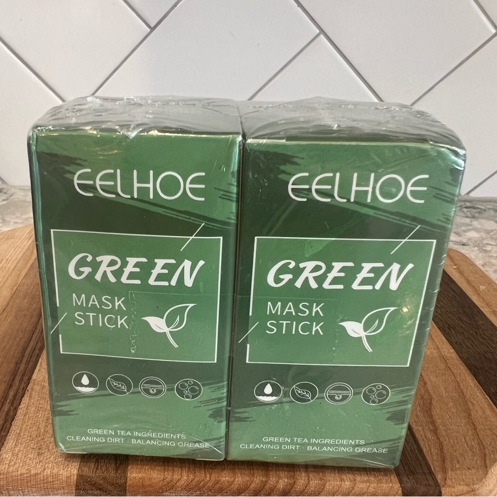 2x Green Tea Purifying Clay Mask Stick Facial Deep Cleansing Pore Acne Remover